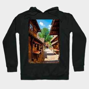 Medieval Town Market Render - Photorealistic Hoodie